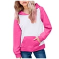 thumbnail image 3 of Ulanda Kids Cotton Hoodies Loose Plain Pullover Hoodie Sweatshirts Boys Girls Cotton Soft Casual Clothes with Pockets (Hot Pink, 14-15 Years), 3 of 5