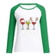 thumbnail image 4 of Tops Para Mujer Camisas de Manga Larga Otoño Primavera Patchwork Navidad Impreso Cuello Redondo Camiseta Casual Odeerbi ODB149971, 4 of 6