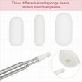 thumbnail image 4 of 3 SIze 27.5" Telescoping Sponge Stick Kit 2cm/3cm/4cm W Retractable Ceramic Clay Sponge Replacement for Pottery Tool Removing Excess Water from Tall and Narrow Pottery, Pink, 4 of 6