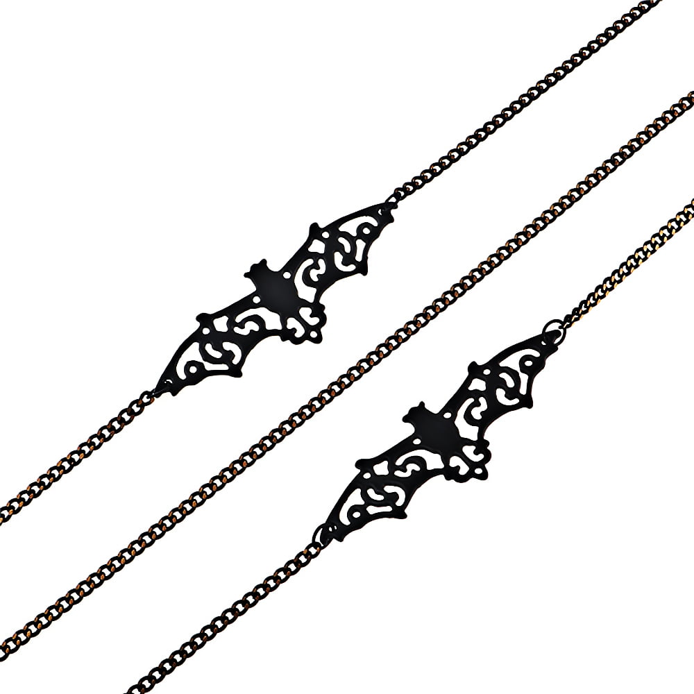 Black Bat Spectacles Metal Chain Holder Cord Lanyard Eyewear Rope Necklace Hot