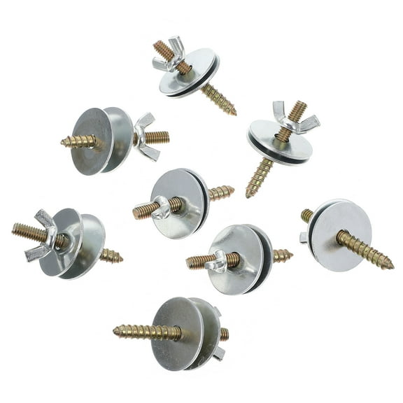 Squalise 8 Sets Bird Cage Retaining Screws Bird Perch Screws with Gaskets for Bird Cage