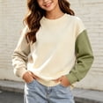 thumbnail image 6 of FAIOROI Kids Color Block Crew Neck Sweatshirt Boys Girls Long Sleeve Casual Pullover 7-8T, 6 of 6