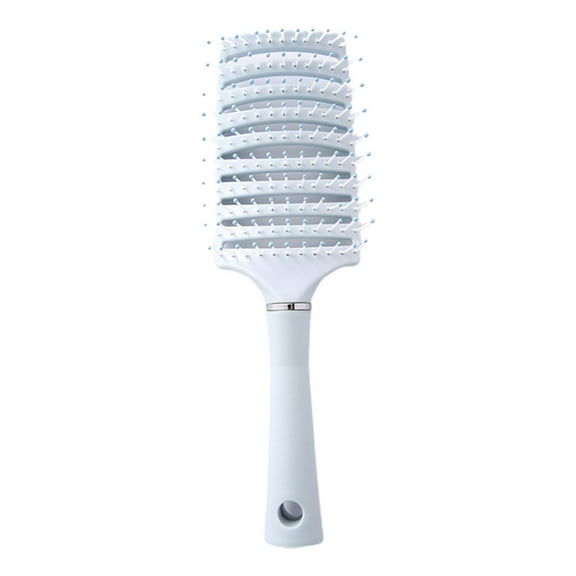huanledash Rib Comb Anti-static 110 Teeth Curved Design Hanging Hole Tangle-free Scalp Massage Brush Long Handle Women Long Hair Massage Comb Salon Supplies