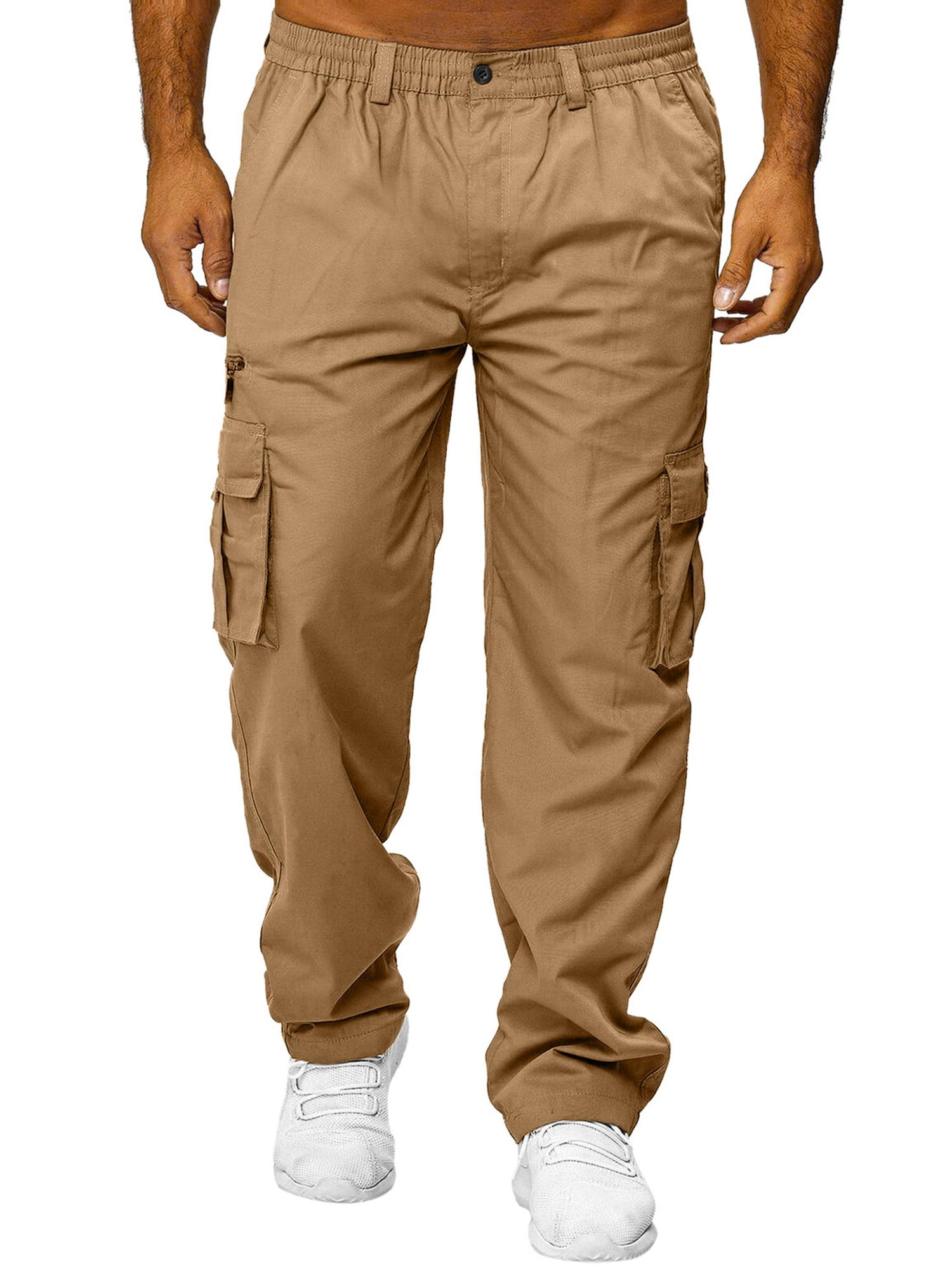 SpringTTC Men Multi Pockets Straight Leg Combat Cargo Pants - Walmart.com