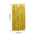 thumbnail image 2 of Gold Fringe Curtain Foil Backdrop Curtain 1PCS 3.3x9.8Ft Party Streamers Metallic Tinsel for Birthday Wedding Engagement Baby Shower Bachelorette Christmas Holiday Celebration Party Decorations, 2 of 8