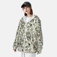 thumbnail image 3 of Fotbe Skull with Cash Chaqueta con Protección Solar UPF 50+ para Hombre y Mujer, Camisa con Capucha y Bolsillos-Small, 3 of 7
