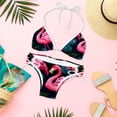 thumbnail image 6 of Flamingo Tropical Rainforest Swimsuit Women Bikinis: Detachable Sponge Adjustable Strap Bikini Set - Two-Pack, Beach & Pool Ready, 6 of 6