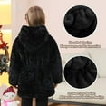 thumbnail image 5 of Kids Girls Winter Warm Coats Jacket Clothes Outwear Overcoat Ear Hooded Faux Fur Thicken Fleece Toddler, 5 of 5