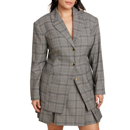 ELOQUII Women's Plus Size Nipped Waist Blazer With Back Adjuster