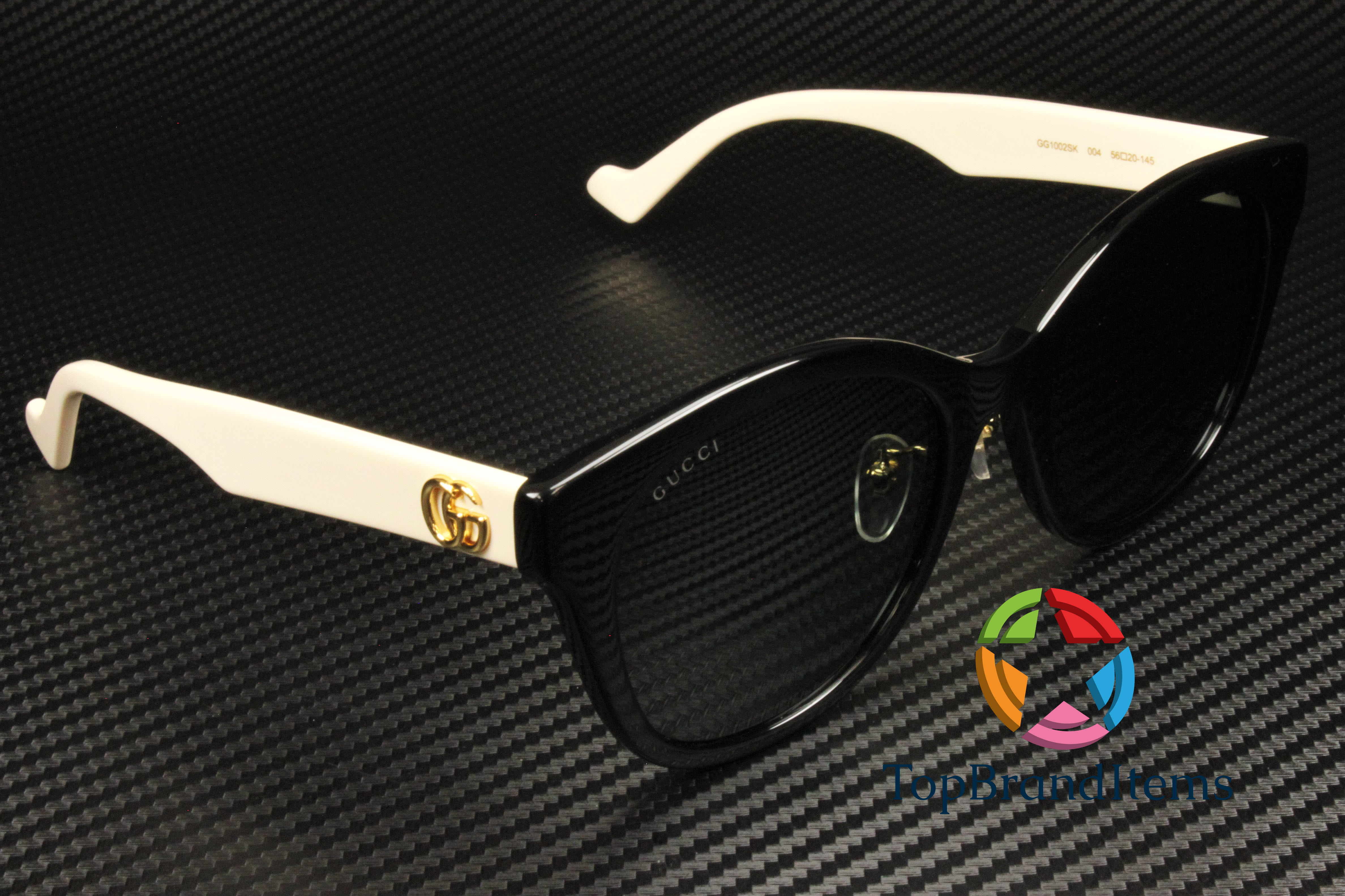 Sunglasses Gucci GG 1002 SK- 004 Black / Grey White  display picture 2