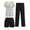 Black White Stripes, variant on 3 Piece Postpartum Nursing Pajamas Set Short Sleeve Breastfeeding Shirts Pregnancy Shorts & Pants Maternity Pjs