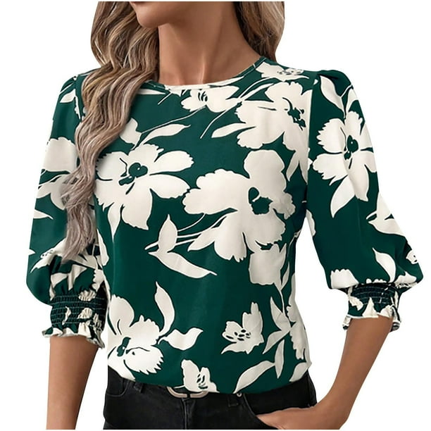 Eres Más Que una Camisa de Puntuación de Prueba, Verano Suelto Casual Cinco Cuartos de Manga Cuello Redondo Impreso para Mujeres