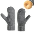 thumbnail image 6 of Moocorvic Winter Mittens Gloves for Women, Warm Thermal Fleece Lining Thick Knit Soft Snow Mittens for Cold Weather Gifts,Gray, 6 of 8