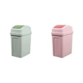 thumbnail image 1 of (2-Pack) Rinsvye Kitchen Trash Can Plastic Trash Can Odor Neutralizer Swing Top Garbage Buckets Type J Trash Bags Creative Covered Kitchen Living Room Trash Can Flip Sundries To Store Plastic Bucket, 1 of 8