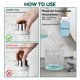 thumbnail image 5 of Dispensador de jabón espumoso AZMOYAC Glass 300 ml para baño, 5 of 8