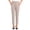 Beige Pants for Women _c, variant on High Waist Pocket Decorated Crock Suit Pants Women Professional Pants for Office Red XXXL