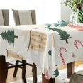 thumbnail image 5 of Yayeee Tablecloths 60" x 120" Rectangle Wrinkle Resistant Party Table Cover, Beige Christmas Cups, 5 of 8