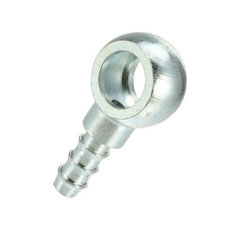 ACROPIX 12mm Diameter 7.7 Mm OD Banjo Hose Barb Bolt Fittings Universal Banjo Fitting Fuel Line Adapter Connector For Motorcycle Car Silver Tone - Pack Of 2