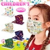 WFJCJPAF 50PC Children's Disposable Face Masks, 3-ply Non Woven Elastic Ear Loop Filter Face Mask Breathable Mask Comfortable Mixed Color Embossed Face Cover