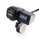 thumbnail image 1 of Cargador USB doble impermeable para motocicleta, 5v, 3.1a, voltímetro con pantalla de voltaje azul para montaje en manillar de 7/8 y 1", 1 of 5