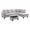 Gray, variant on Pemberly Row L-Shaped Brown Microfiber Couch with Ottoman with Pillows