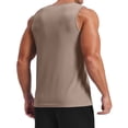 thumbnail image 3 of Domuza Men's Tank Tops Summer Sleeveless T Shirt Casual Ribbed Knit Muscle Basic Tee Shirts Khaki M, 3 of 3