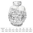thumbnail image 4 of POBUDS Hoodie, Regular Fit Sporty Pullover Hooded Sweatshirt for Men Women Santorini Black & White Greece L, 4 of 6