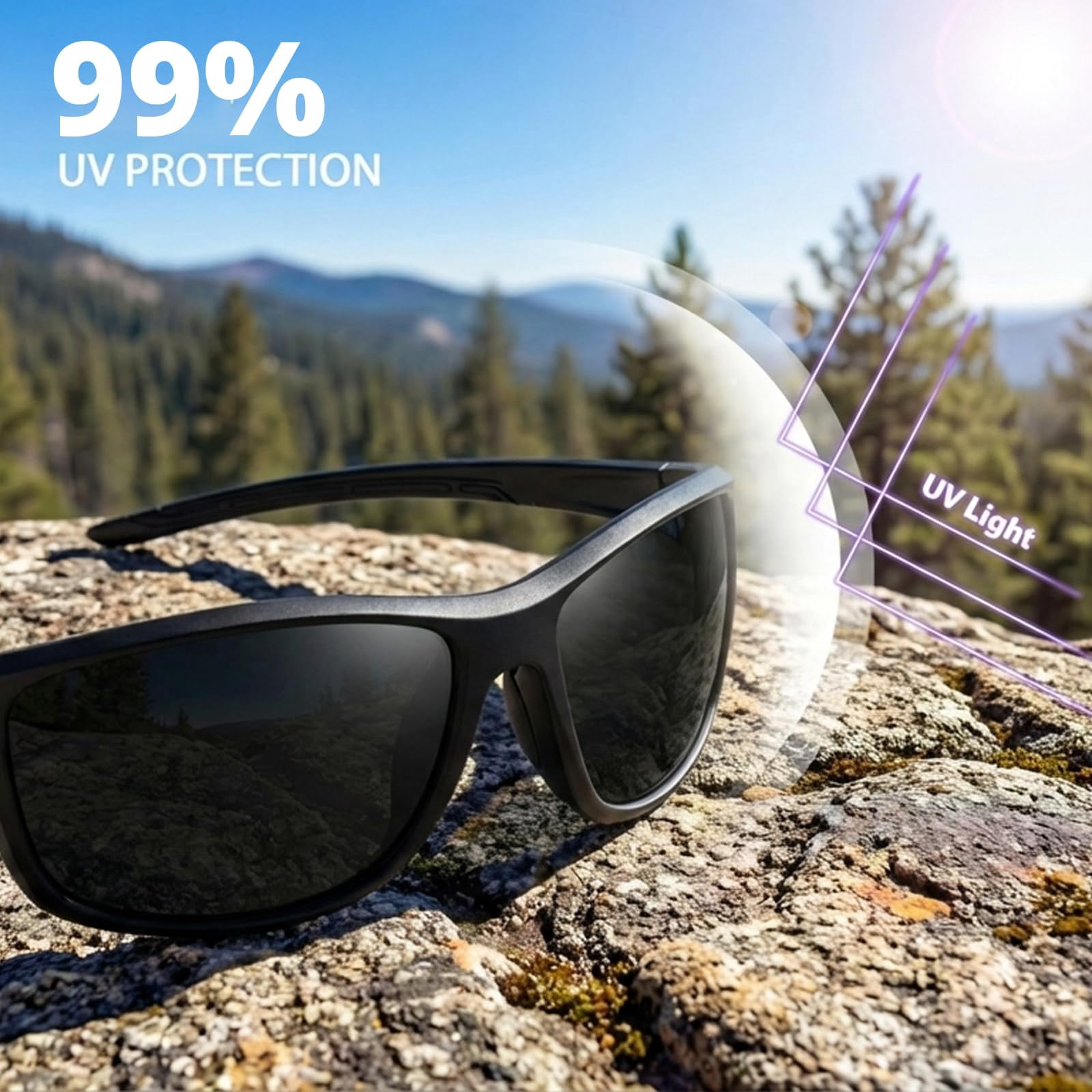 Myiaur Photochromic Sunglasses for Women Men, Polarized Sports Sun Glasses for Running Cycling Outdoor UV400 Protection