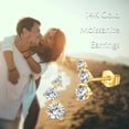 thumbnail image 7 of Moissanite Stud Earrings 14K Solid Yellow Gold Heart Earring Jewelry Gifts for Women(1.50 Carat, Heart 8MM), 7 of 7