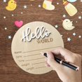 thumbnail image 4 of Letrero de anuncio de bebé DUOJINSANXI Hello World Newborn, 4 of 7
