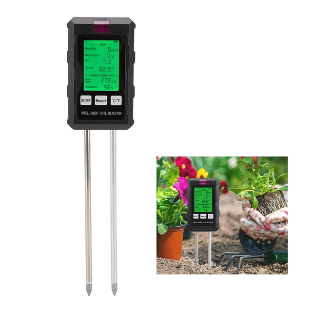 Probador Digital De Suelo, Sondas Duales Sensibles, Probador De Humedad De Intensidad De Luz Solar De Suelo ABS Para Césped
