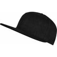 thumbnail image 5 of EaseDay Unisex Snapback Hat, Classic Flat Brim Baseball Cap with Adjustable Plain Tone Strap, High Top Blank Style Golfing Headwear, Black, 1-Pack, 5 of 6