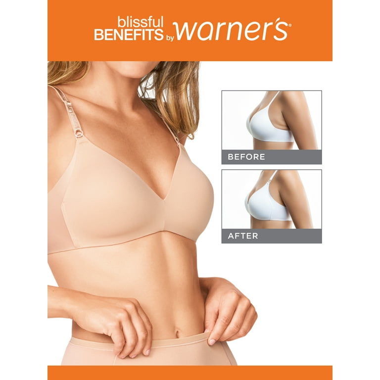Warners® Blissful Benefits Underarm-Smoothing Comfort Wireless Lightly  Lined T-Shirt Bra RM7561W 