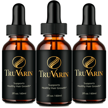 TruVarin Drops - Official Advanced Formula Supplement - Truvarin to Support Healthy and Beautiful Hair, Natural Liquid Formula for Hair Growth and Healthy Scalp, Premium Tru Varin Reviews (3 Pack)