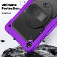thumbnail image 7 of Rugged Case for Samsung Galaxy Tab A11+ SM-X230 2025/A9+ Plus SM-X210 11", with Build in Screen Protector Hand Strap Shoulder Strap Rotating Kickstand Shockproof Case Cover Galaxy Tab A11+ Plus/A9+, 7 of 7