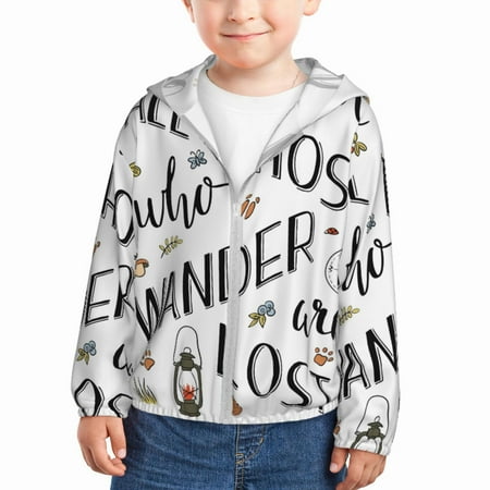 

Lukts Not All Those Who Wander Are Lost 3 Print Children s Long-Sleeved Sun Protection Clothing Hooded Sweatshirts for Boys and Girls Outdoor Sports-18 Months