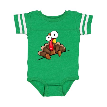 

Inktastic Nervous turkey for Thanksgiving Gift Baby Boy or Baby Girl Bodysuit
