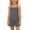 Gray, variant on Tranfacy Girls 4-15Y Summer Solid Thin Spaghetti Strap Tank Top Shorts Casual Round Neck Matching Suits