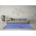 thumbnail image 3 of Ahgly Company Indoor Round Oriental Blue Industrial Area Rugs, 4' Round, 3 of 4