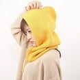 thumbnail image 5 of Uooqdmx Hat Scarf Hat and Scarf Set for Women Windproof Scarf Hats Hooded Scarf for Women Scarves for Women One Piece Cold Scarf Hats Winter Hats for Women Yellow One Size, 5 of 5