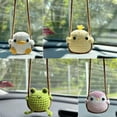 thumbnail image 2 of HLONK New Handmade Crochet Cute Three-dimensional Swing Small Animal Car Accessories Women Charm Bag Decoration Pendant Rearview Mirror Charm Decoration Indoor Decor Holiday Gift, 2 of 6