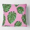 thumbnail image 2 of Designart Tropical Palm Leaves III' Mid-Century Modern Throw Pillow - 16x16, 2 of 2