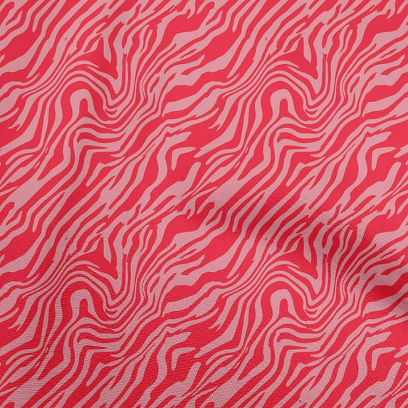 oneOone Cotton Poplin Twill Red Fabric Animal Skin Dress Material Fabric Print Fabric By The Yard 56 Inch Wide