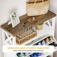 thumbnail image 6 of DWVO White Shoe Cabinet, Modern Entryway Shoe Rack, Tipping Bucket Shoe Storage Organizer with 2 Flip Drawers, 6 of 7
