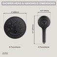 thumbnail image 5 of Forno Acqua AcquaFALL Mini 8 Inch Shower Head, Matte Black Finish, Overhead Rainfall Shower, Handheld Shower Head, Body Jets, 2.5 GPM Flow Rate, 5 of 14