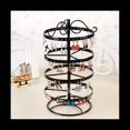 thumbnail image 3 of Wrought Iron Four-Story Rotating Jewelry Rack Jewelry Rack Earring Earring Bracelet Display Rack Black,1 x Jewelry Display Stand,Black, 3 of 6