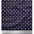 thumbnail image 1 of Soimoi Purple Heavy Canvas Fabric Leaves Leaves Printed Fabric 1 Yard 58 Inch Wide, 1 of 3