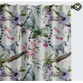 thumbnail image 2 of Vargottam Cotton Rod Pocket/Back Tab Curtains - 96" Floor-Length Drapes for Long Doors or Large Windows - Light Filtering, 3-in-1 Header - Set of 2, 52"x96" - Animal & Bloom Pattern (Pink), 2 of 8