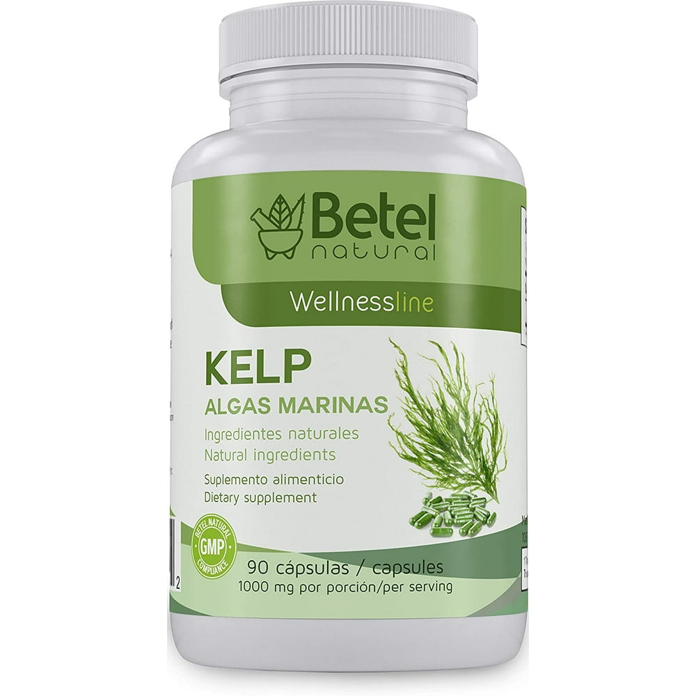 Algas Marinas/Kelp 90 Capsules by Betel Natural 1000 mg per Serving