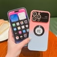 thumbnail image 4 of Funda De Silicona Suave Mate Ultrafina Gradiente A Prueba De Golpes Compatible Con iPhone 11 12 13 14 Pro Max 14 Plus Con Lente De Cámara Película De Protección De Vidrio, 4 of 4